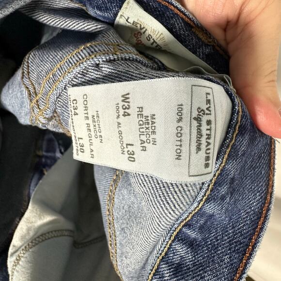 Levi Strauss Signature Regular Denim Jeans Medium Wash Men 34x30 100% Cotton‎ - Picture 5 of 13